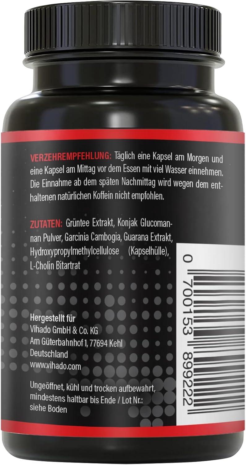 BRNR TURBO BRNR Sofort Stoffwechsel Formel mit Cholin, Grüntee Extrakt, Glucomannan, Garcinia Cambogia, Guarana, 120 Kapseln - urmax