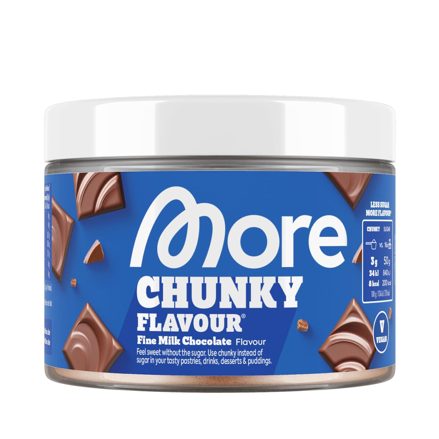 🍦 MORE Chunky Flavour – 150 г | Ванилова наслада | Веган вкусова добавка за сладки изкушения 🎯 Перфектен за овкусяване на йогурт, протеинови шейкове, овесени ядки, десерти и кафе | Минимално съдържание на захар и калории | Произведен в Германия - urmax
