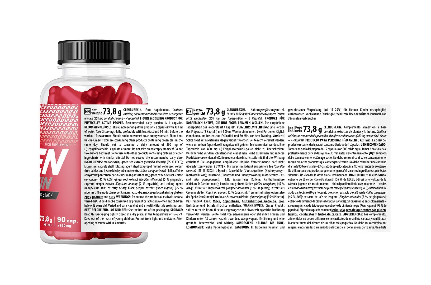 Trec Nutrition CLENBUREXIN , Fettverbrenner, 1er Pack (1 x 180 Tabletten) - urmax